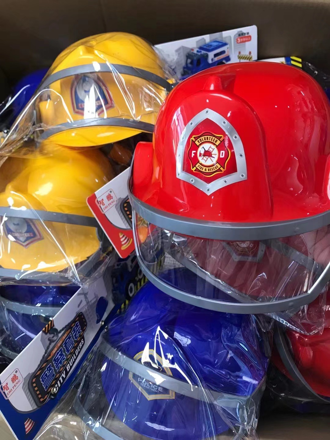 批發(fā)工程車消防車模型仿真安全帽拆裝車套裝挖掘機工程車男孩玩具